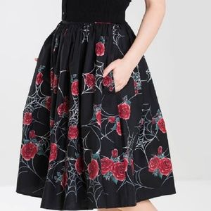 Hell Bunny Rose & Spider Web Skirt - brand new